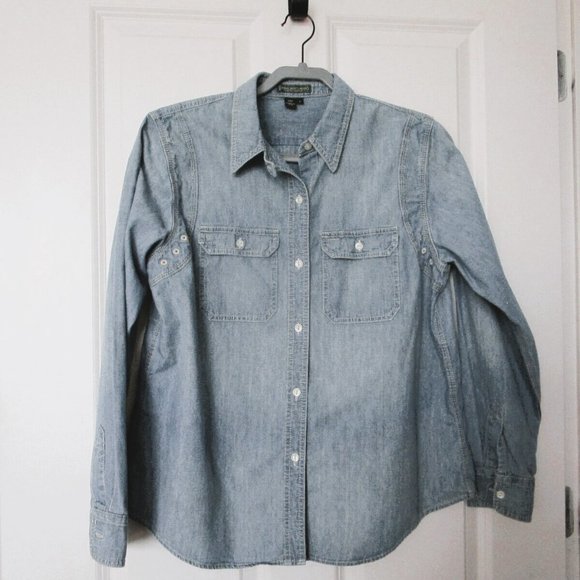 Lauren Jeans Co Women's Denim Shirt Button Up - Size 3X Plus - Picture 1 of 6